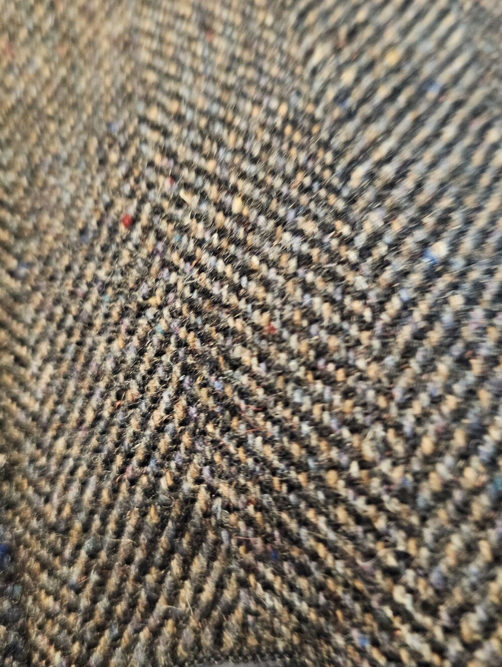 Vintage Pendleton Virgin Wool Herringbone Tweed Overcoat Car Coat Men's Size 44 - Picture 7 of 11